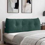 vidaXL Coussin de Dos Vert foncé 140 x 24 x 50 cm Velours