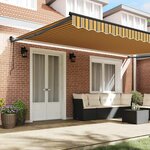 vidaXL Auvent Rétractable Multicolore 500 × 300 cm Tissu et Métal