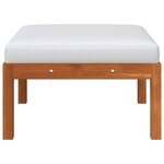 vidaXL Salon de jardin 3 pièces avec coussins en bois d'acacia et corde