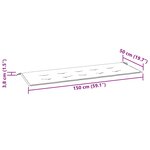 vidaXL Banc de jardin empilable et coussin 159 cm Bois de teck massif