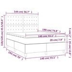 vidaXL Sommier à lattes de lit avec matelas et LED Crème 140x190 cm