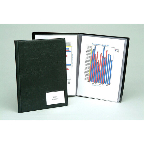 Protège documents Premium Goldline PVC 14/100eme 50 poches pour A4 Noir x 2 EXACOMPTA