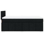 vidaXL Sommier à lattes de lit avec matelas Noir 90x190 cm Tissu