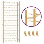 vidaXL Casier à bouteilles pour 96 bouteilles Doré Métal