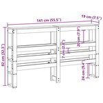 vidaXL Tête de lit avec étagères marron cire 135 cm bois massif de pin