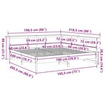 vidaXL Lit bibliothèque sans matelas cire marron 180x200 cm pin massif