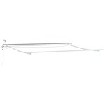vidaXL Auvent Rétractable Rouge et Blanc 450 × 350 cm Tissu et Métal