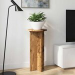 vidaXL Support de Plante 2 pièces Bois ancien 29 5 x 29 5 x 60 cm