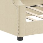 vidaXL Lit de repos sans matelas crème 90x200 cm tissu