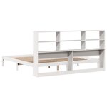 vidaXL Lit bibliothèque sans matelas blanc 200x200 cm bois pin massif