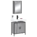 vidaXL Ensemble de meubles de salle de bain 2 Pièces Sonoma gris