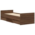vidaXL Cadre de lit sans matelas chêne marron 100x200 cm