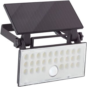 Applique extérieure LED et solaire - Détecteur de mouvement - Plastique et métal - 4 W - Noir