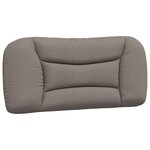 vidaXL Lit avec matelas taupe 90x190 cm tissu