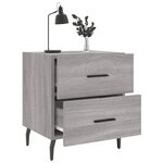 vidaXL Tables de chevet 2 Pièces sonoma gris 40x35x47 5 cm
