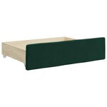 vidaXL Lit de jour et gigogne et tiroirs vert foncé 100x200 cm velours