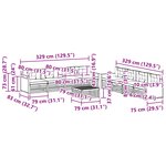 vidaXL Ensemble de canapés d'extérieur 9 pc Naturel et Crème