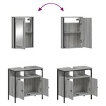 vidaXL Ensemble de meubles de salle de bain 2 Pièces Sonoma gris