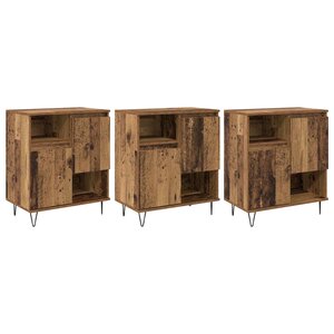 vidaXL Buffet 3 Pièces Bois ancien 60 x 35 x 70 cm