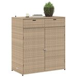 vidaXL Armoire de rangement jardin beige 105x55x113 cm résine tressée