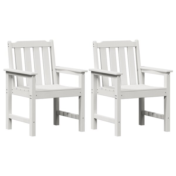 vidaXL Chaises de Salle à Manger 2 Pièces Blanches HDPE