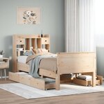 vidaXL Lit bibliothèque sans matelas 100x200 cm bois massif de pin