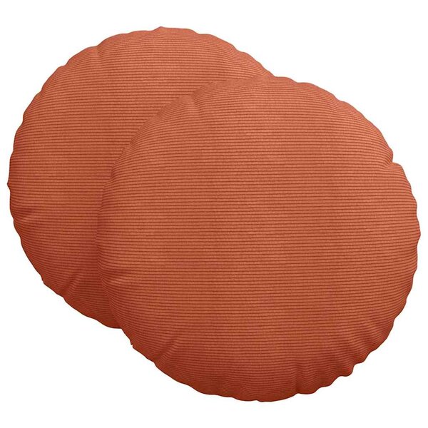 vidaXL Coussins de siège 2 Pièces Rouge orange Ø 60 cm