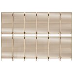 vidaXL Cloison de séparation 6 panneaux beige résine tressée