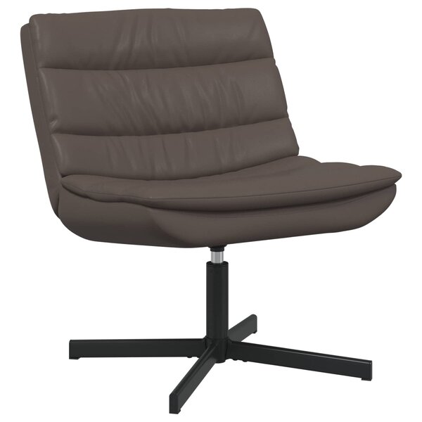 vidaXL Chaise pivotante Marron 63 x 75 x 76 cm PU brillant