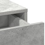 Ensemble de coiffeuse 2 pièces avec éclairage LED en bois d'ingénierie gris béton