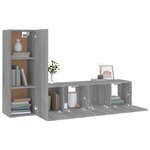 vidaXL Ensemble de meubles TV 3 Pièces Sonoma gris Bois d'ingénierie