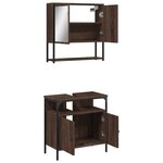 vidaXL Ensemble de meubles de salle de bain 2 Pièces Chêne marron