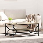 vidaXL Table Basse avec Étagère Chêne Sonoma 90x50x40 cm Bois d'ingénierie