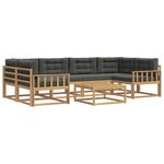 vidaXL Ensemble de canapés d'extérieur 5 pc Blanc et anthracite