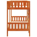 vidaXL Lit superposé cire marron 75x190 cm bois de pin massif