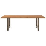 vidaXL Table à manger marron clair bois de chêne massif rectangulaire