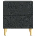 vidaXL Table de chevet 2 Pièces Noir 43 x 34 5 x 48 cm Bois d'ingénierie