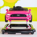 Bright starts trotteur bébé 3 en 1 ford mustang rose