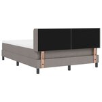 vidaXL Lit ressort avec matelas - taupe  140 x 200 cm  tissu