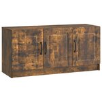 vidaXL Meuble TV Chêne fumé 99 x 34 5 x 47 cm Bois d'ingénierie