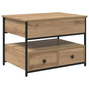 vidaXL Table basse Chêne artisanal 70 x 50 x 54.5 cm Bois d'ingénierie