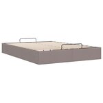 vidaXL Cadre de lit ottoman sans matelas taupe 140x200 cm tissu