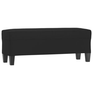 Banc banquette noir 100 x 35 x 41 cm tissu microfibre 02_0010620