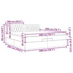 vidaXL Cadre de lit ottoman avec matelas rose 200x200 cm velours
