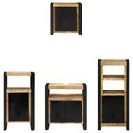 vidaXL Ensemble de mobilier de salle de bain avec étagère 4 Pièces