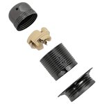 vidaXL Douilles de lampe 2 Pièces noir brillant E27