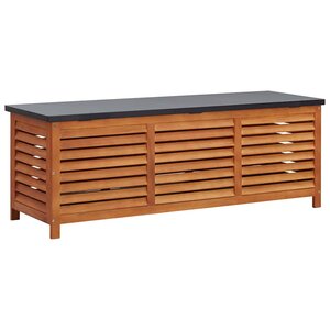 vidaXL Boîte de rangement de jardin 150x50x55 cm Eucalyptus solide