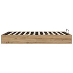 vidaXL Cadre de lit ottoman avec stockage Chêne artisanal 150 x 200 cm