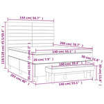 vidaXL Sommier à lattes de lit avec matelas Rose 140x200 cm Velours