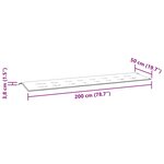 vidaXL Coussin de banc de jardin beige 200x50x4 cm tissu oxford